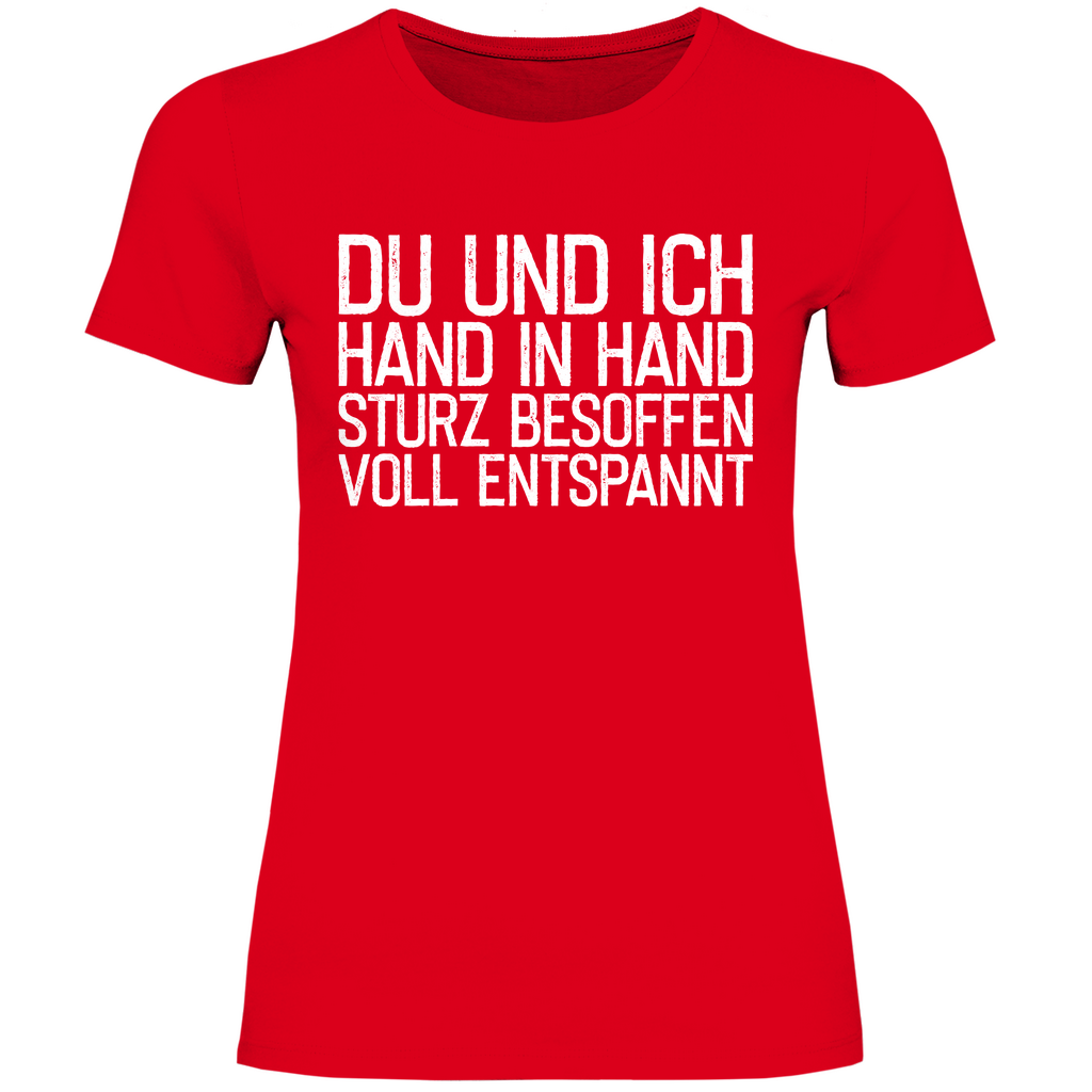 Du und ich Hand in Hand - Damenshirt Red