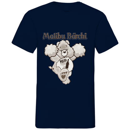 Malibu Bärchi - Glücksbärchi - Herren V-Neck Shirt Navy