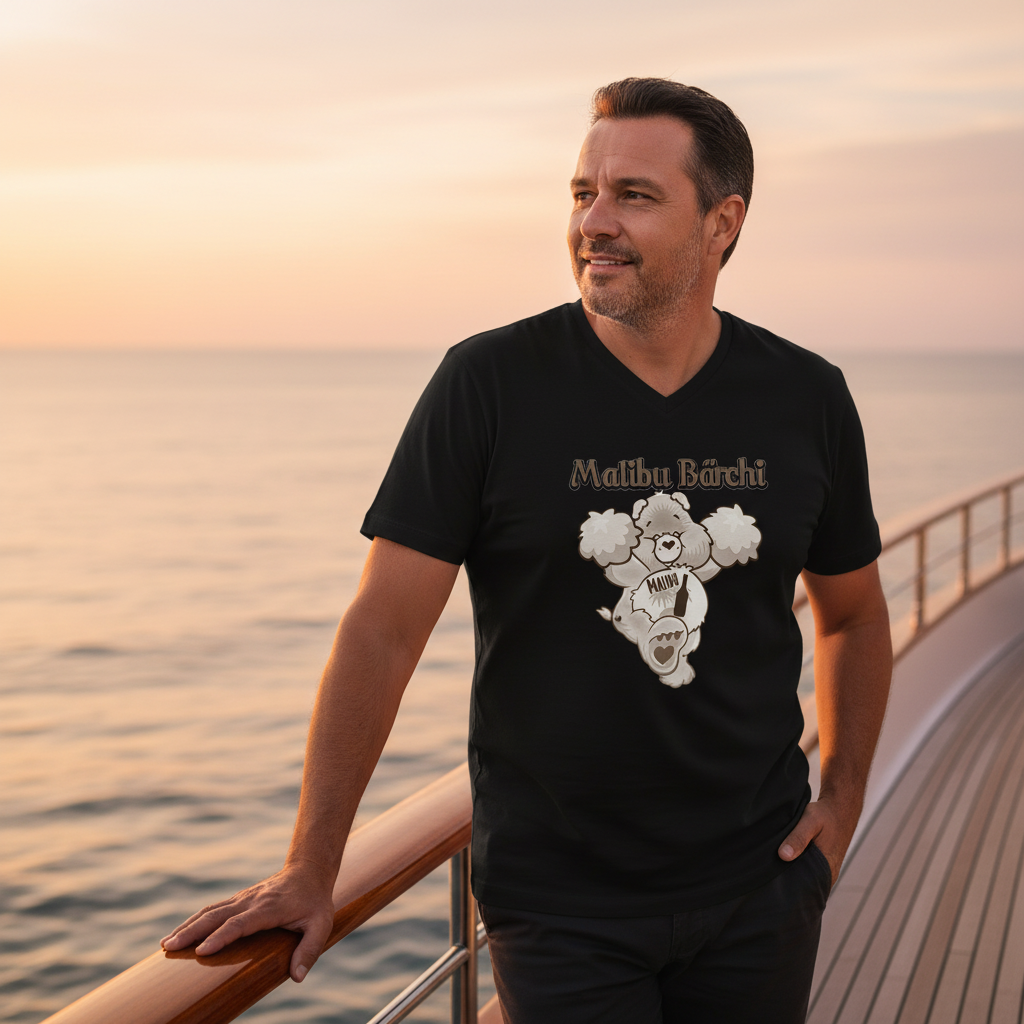 Malibu Bärchi - Glücksbärchi - Herren V-Neck Shirt