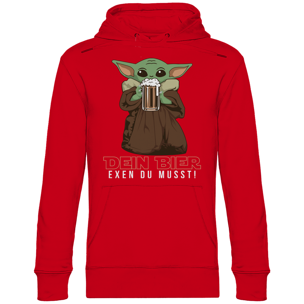 Dein Bier exen du musst Baby Yoda - Unisex Hoodie Red