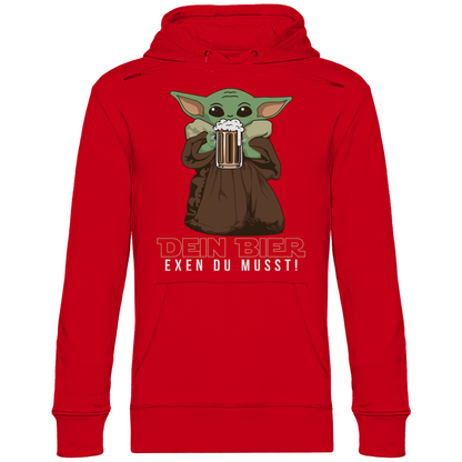 Dein Bier exen du musst Baby Yoda - Unisex Hoodie Red