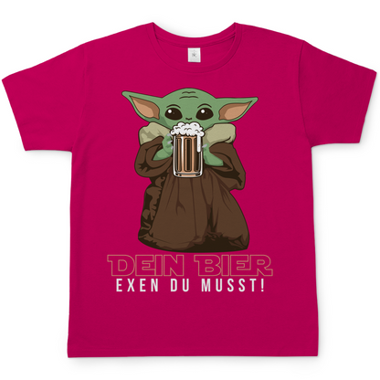 Dein Bier exen du musst Baby Yoda - Herren Shirt Sorbet