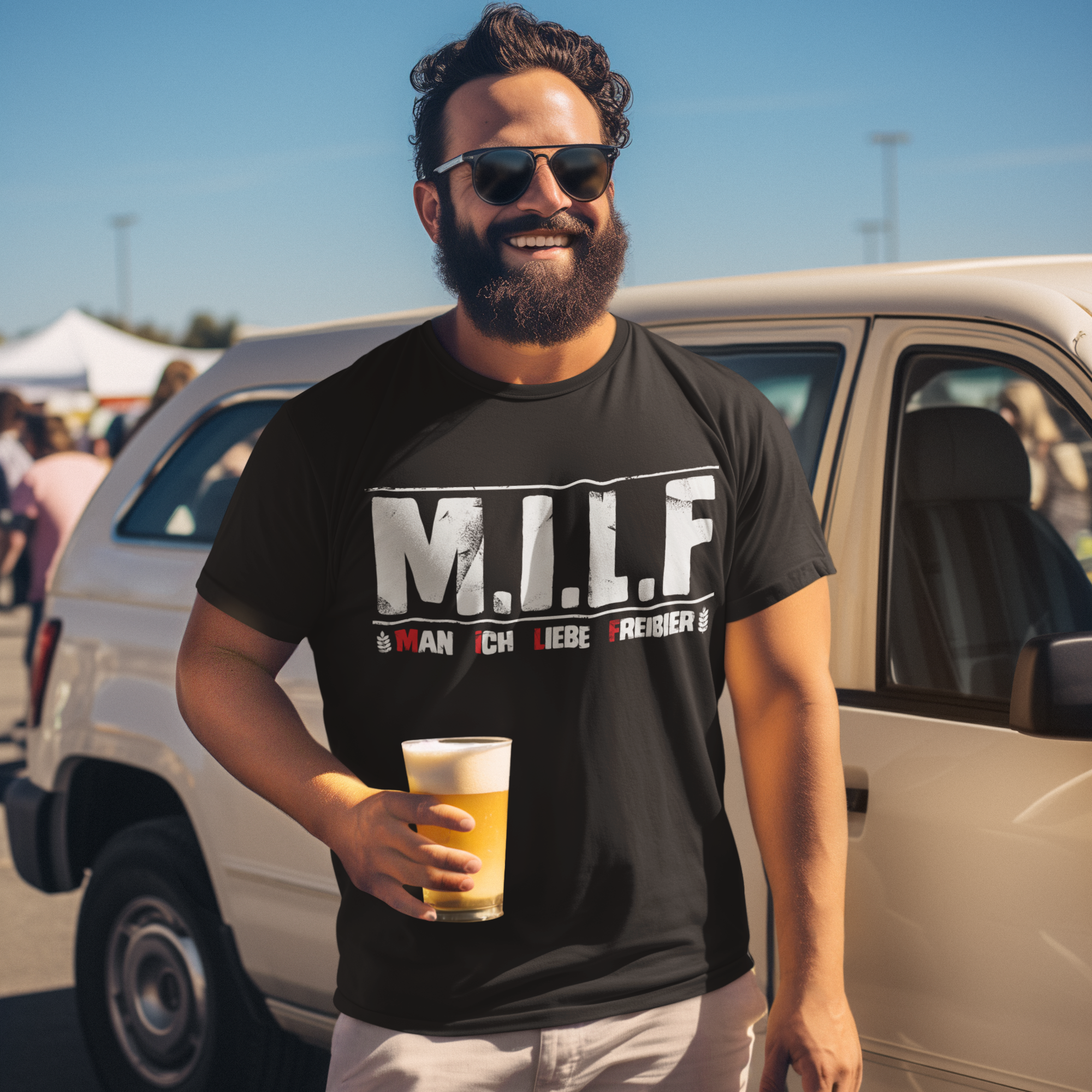 MILF man ich liebe Freibier - Herren Shirt