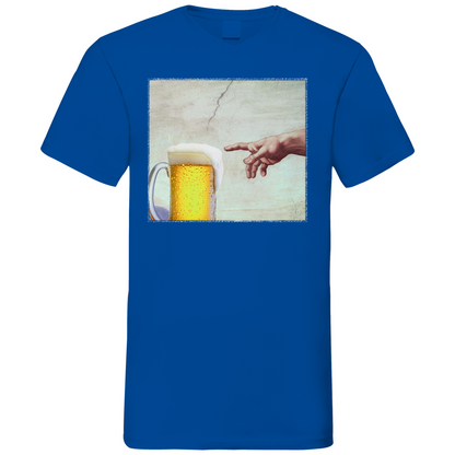 Gottes Hand mit Bier - Herren V-Neck Shirt Royal Blue