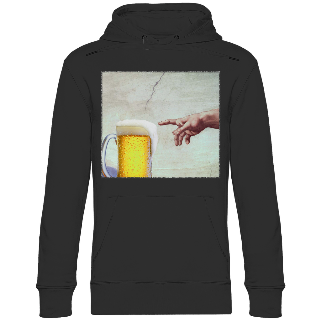 Gottes Hand mit Bier - Unisex Hoodie Black