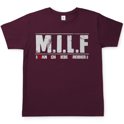MILF man ich liebe Freibier - Herren Shirt Burgundy