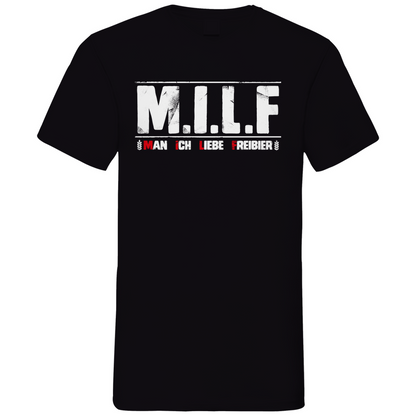 MILF man ich liebe Freibier - Herren V-Neck Shirt Black