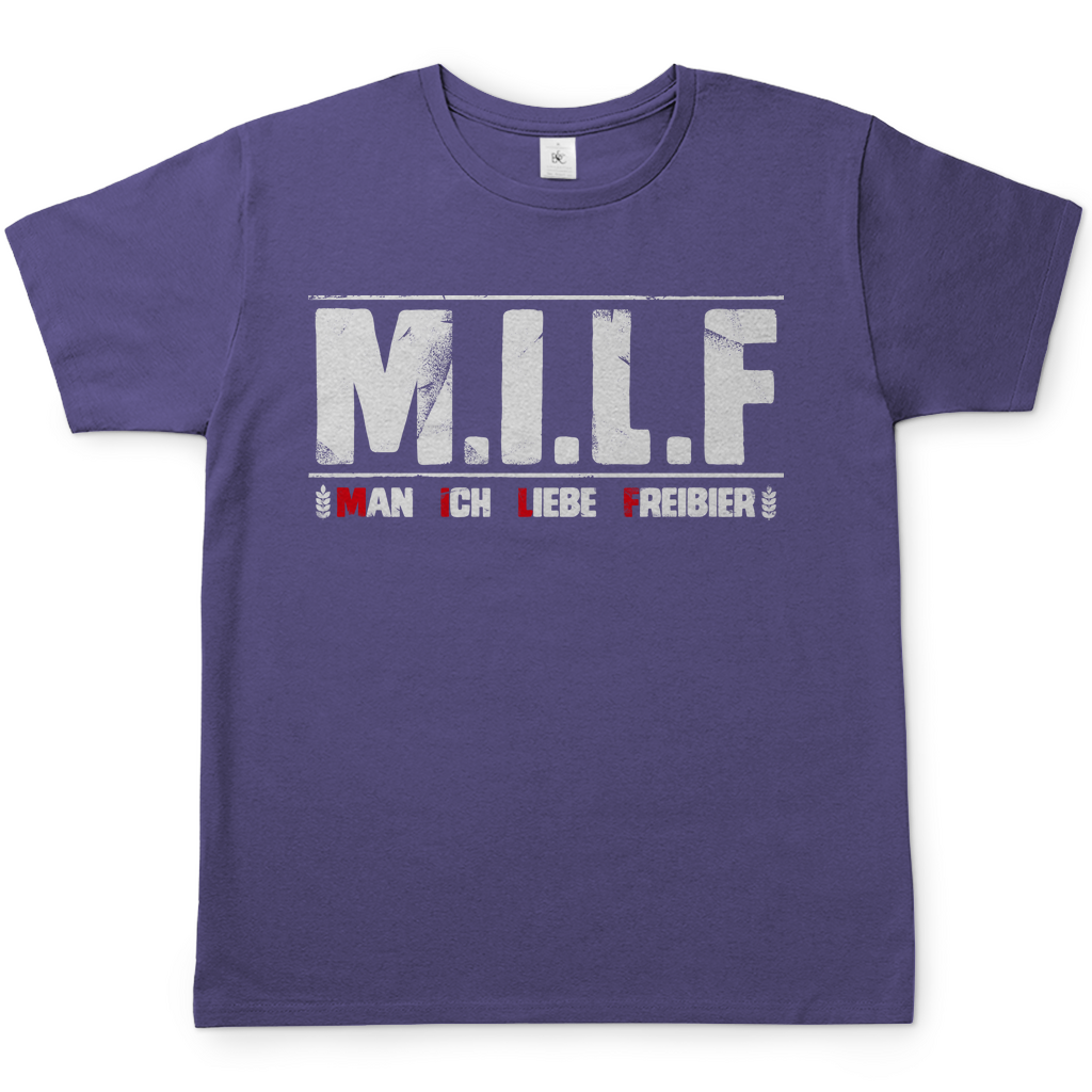 MILF man ich liebe Freibier - Herren Shirt Millennial Lilac