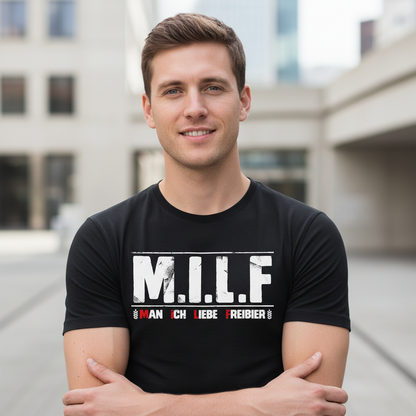 MILF man ich liebe Freibier - Herren V-Neck Shirt