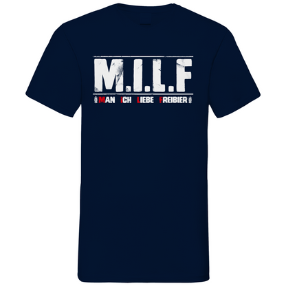 MILF man ich liebe Freibier - Herren V-Neck Shirt Navy