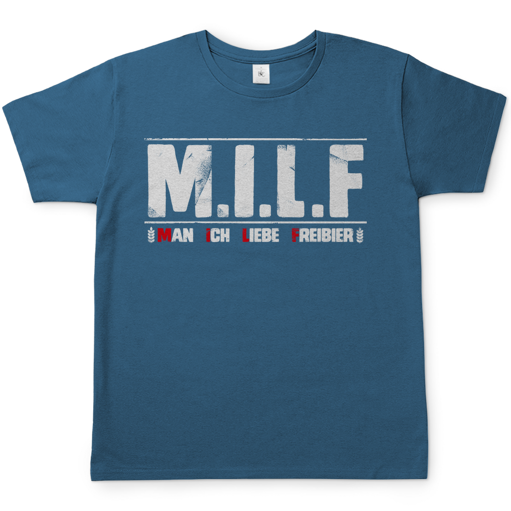 MILF man ich liebe Freibier - Herren Shirt Stone Blue