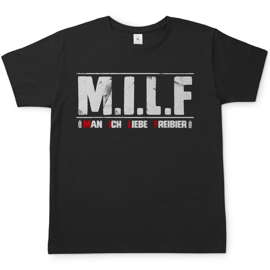 MILF man ich liebe Freibier - Herren Shirt Black