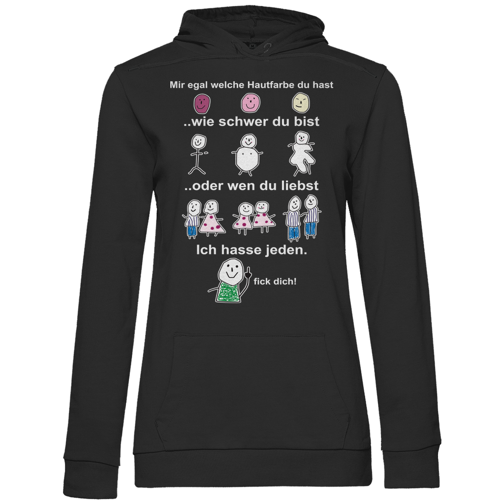 Mir egal welche Hautfarbe du hast - Damen Hoodie Black