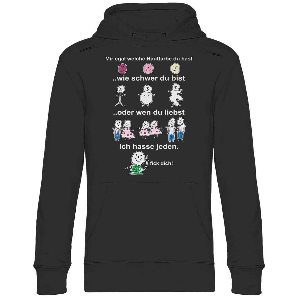 Mir egal welche Hautfarbe du hast - Unisex Hoodie Black