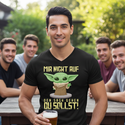 Mir nicht auf den Sack gehen du sollst Baby Yoda Grogu - Herren V-Neck Shirt