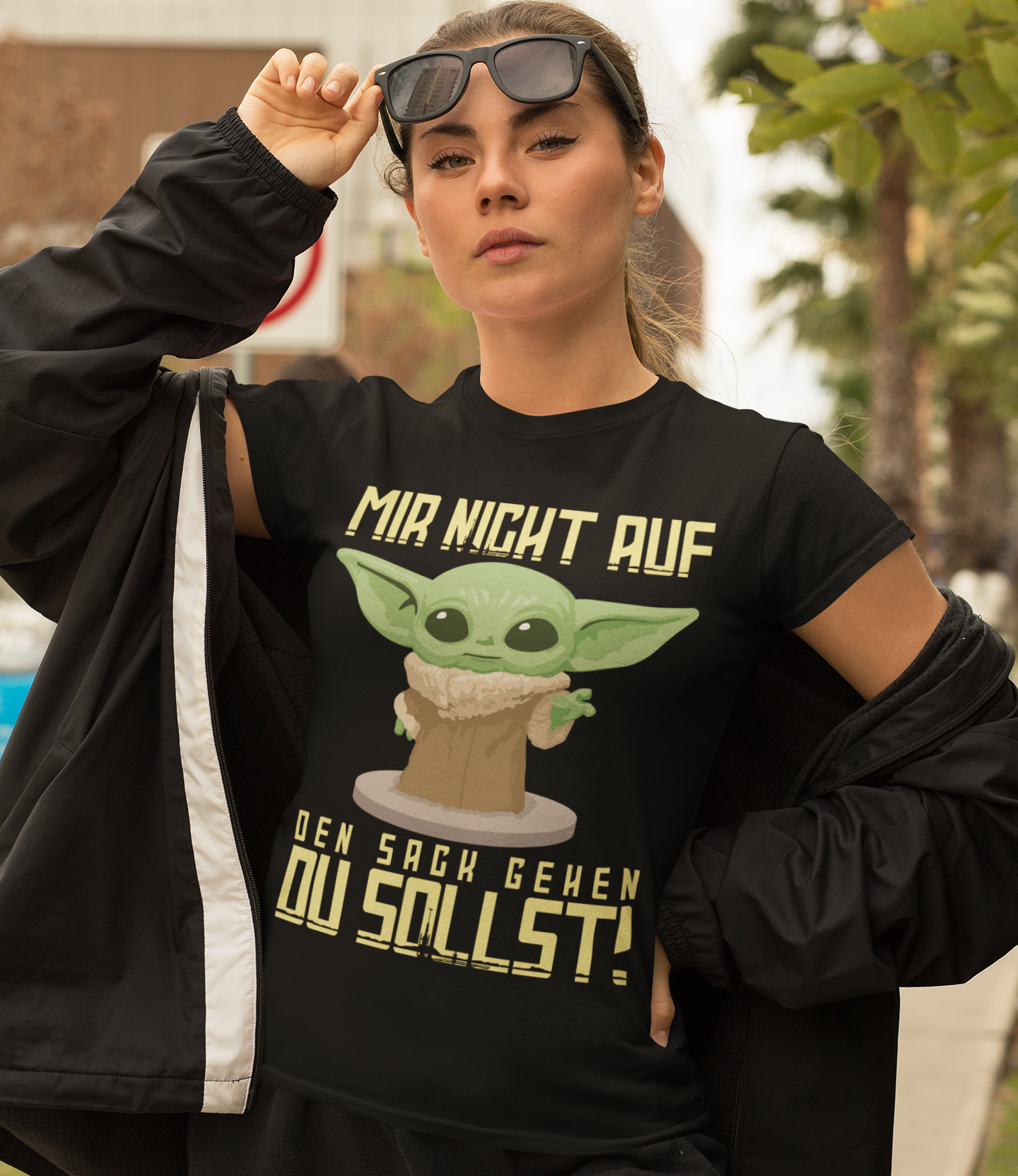 Mir nicht auf den Sack gehen du sollst Baby Yoda Grogu - Damenshirt