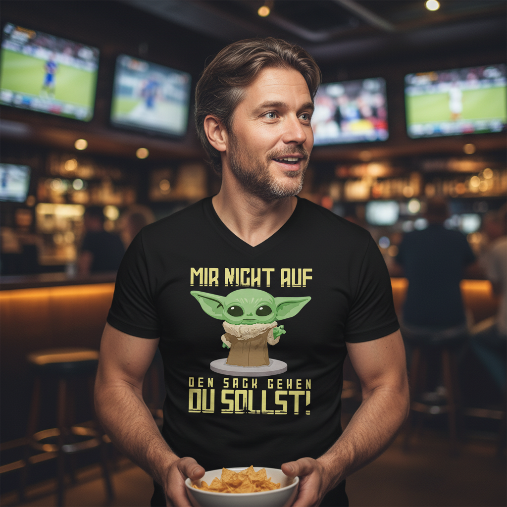 Mir nicht auf den Sack gehen du sollst Baby Yoda Grogu - Herren V-Neck Shirt