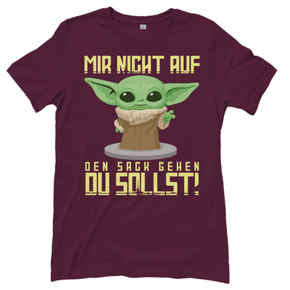 Mir nicht auf den Sack gehen du sollst Baby Yoda Grogu - Damenshirt Burgundy