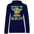 Mir nicht auf den Sack gehen du sollst Baby Yoda Grogu - Damen Hoodie Navy Blue