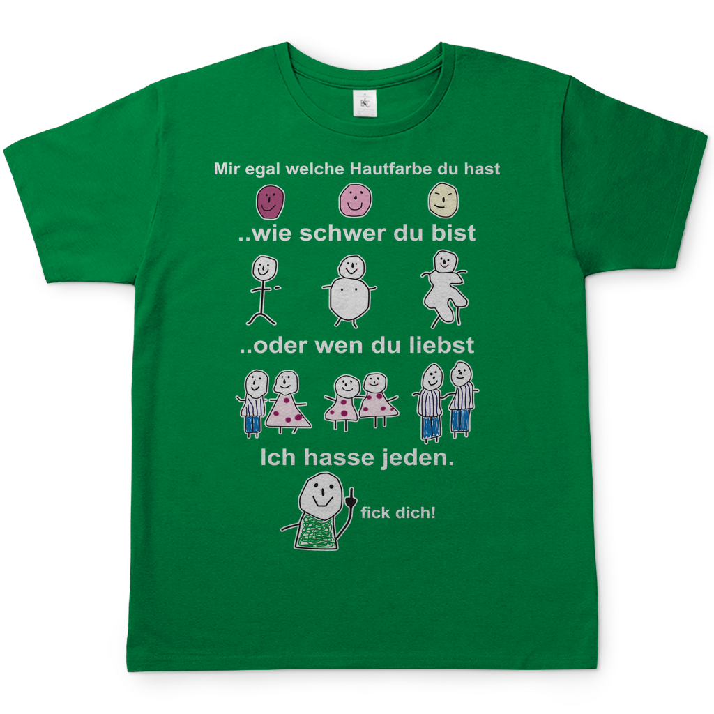 Mir egal welche Hautfarbe du hast - Herren Shirt Kelly Green