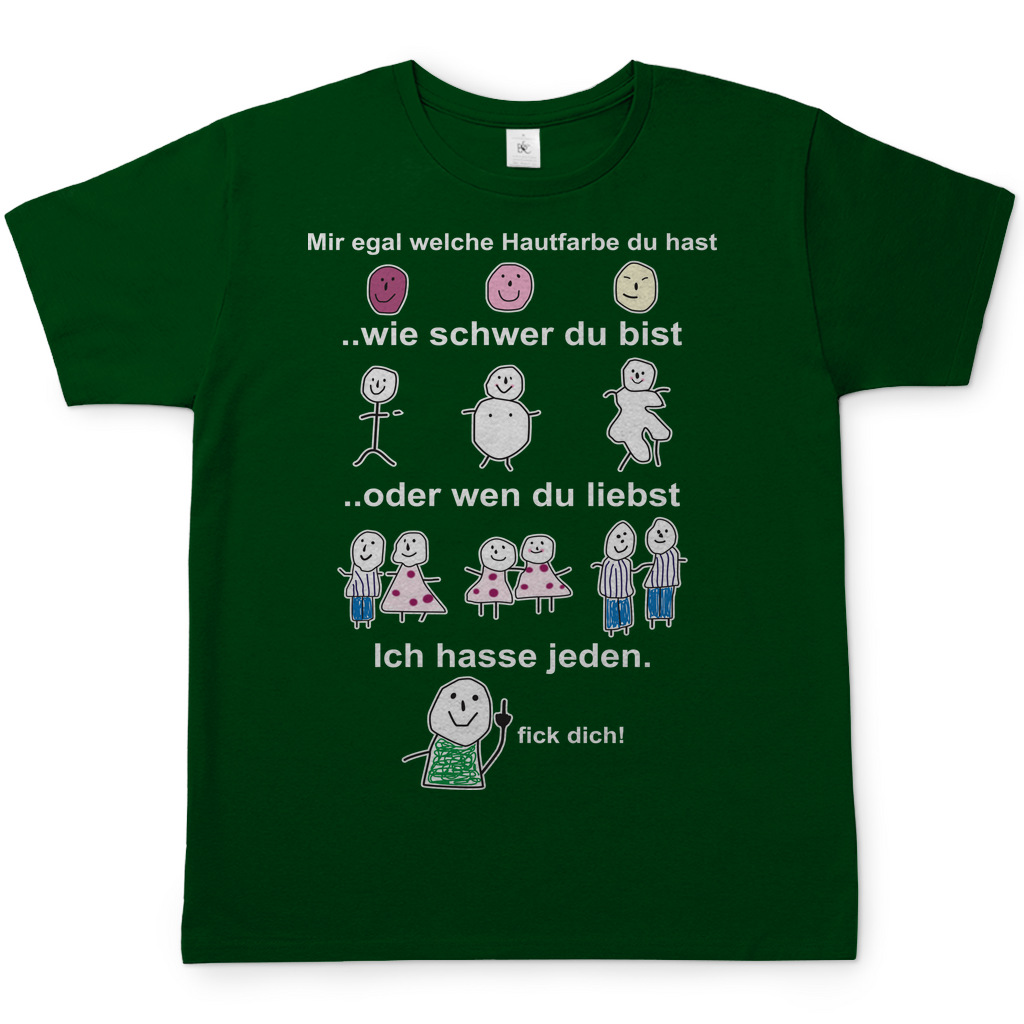 Mir egal welche Hautfarbe du hast - Herren Shirt Bottle Green