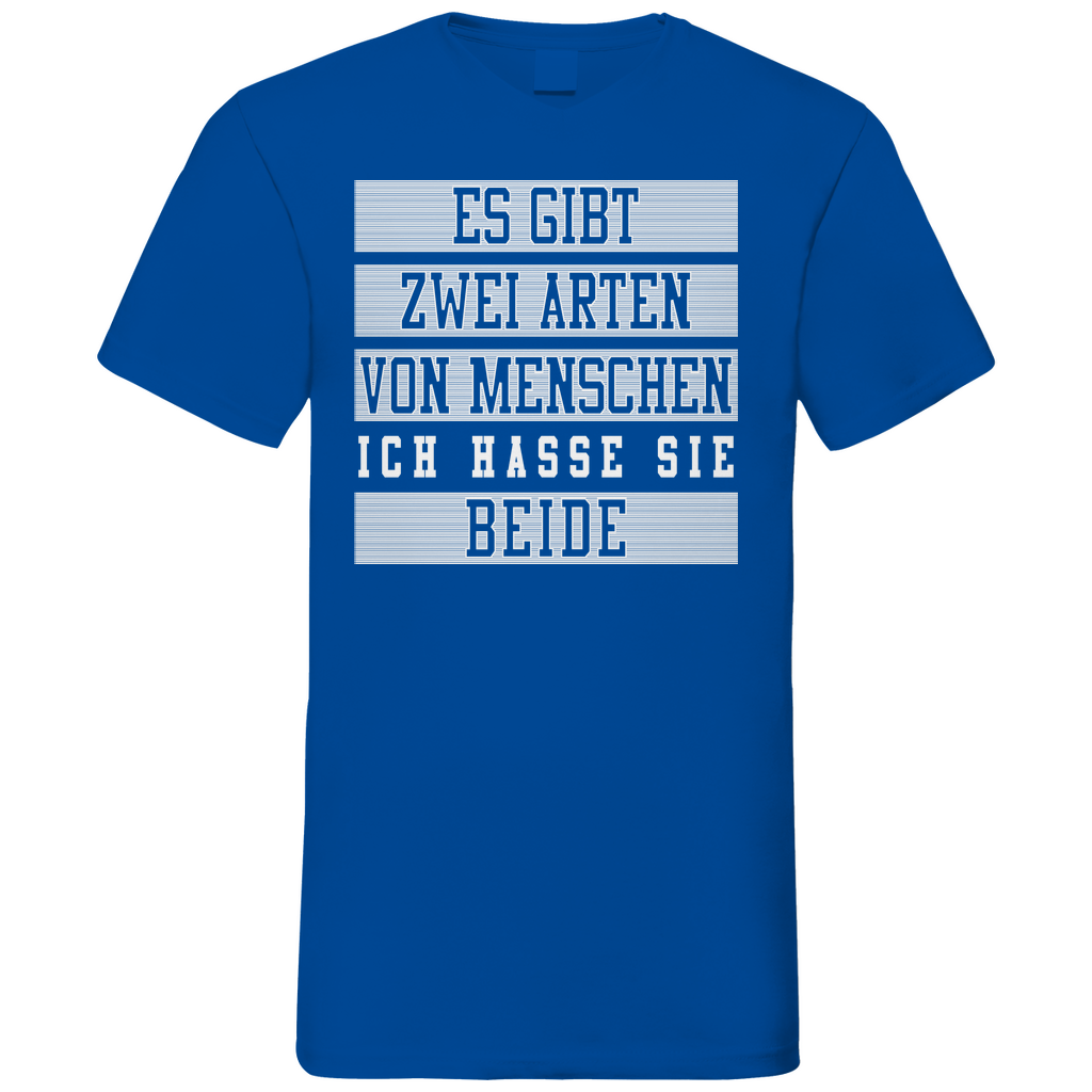 Es gibt zwei Arten von Menschen - Herren V-Neck Shirt Royal Blue
