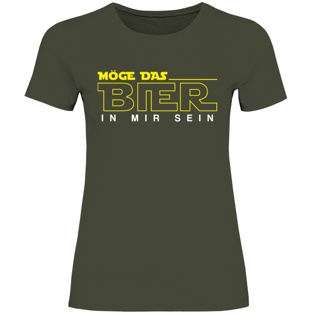 Möge das Bier in mir sein - Star Wars - Damenshirt Urban Khaki