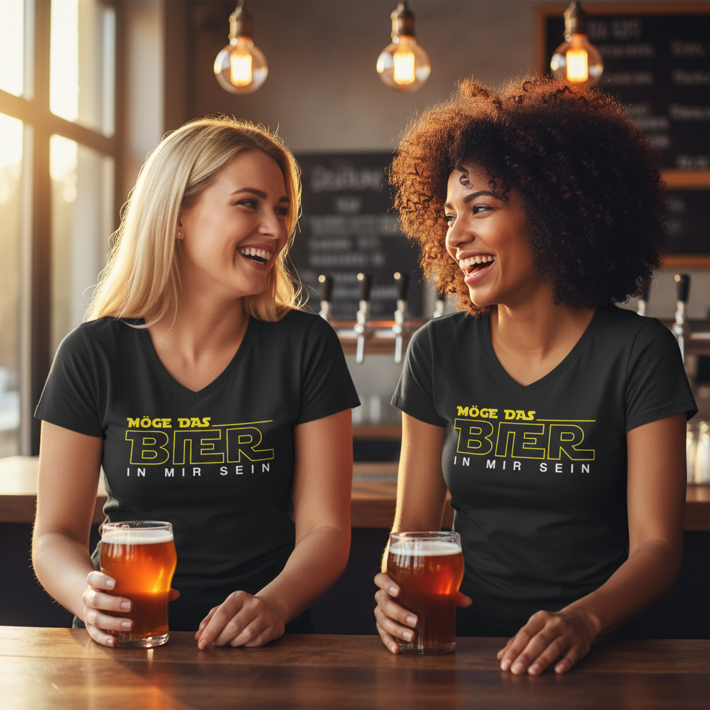 Möge das Bier in mir sein - Star Wars - V-Neck Damenshirt