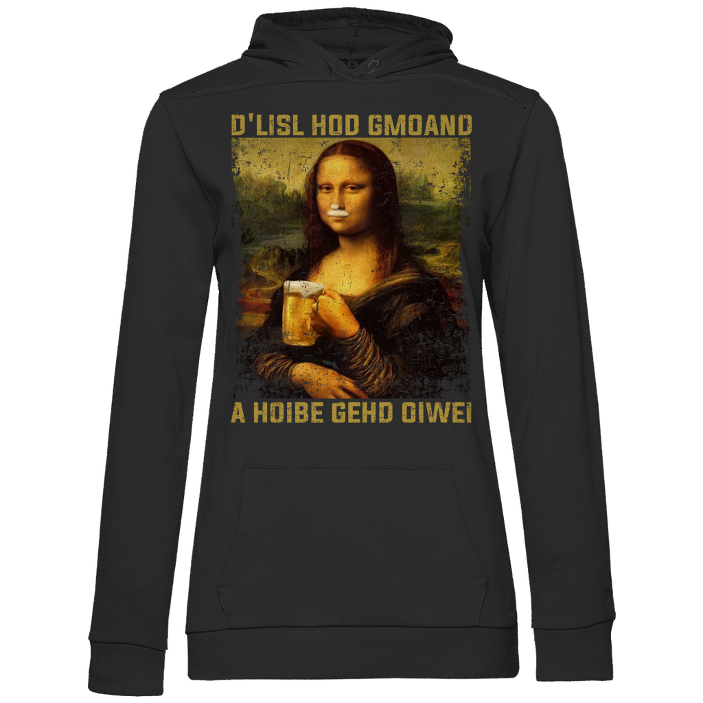 D´Lisl hod gmoand a Hoibe gehd oiwei - Damen Hoodie Black