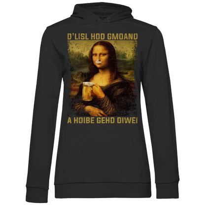 D´Lisl hod gmoand a Hoibe gehd oiwei - Damen Hoodie Black
