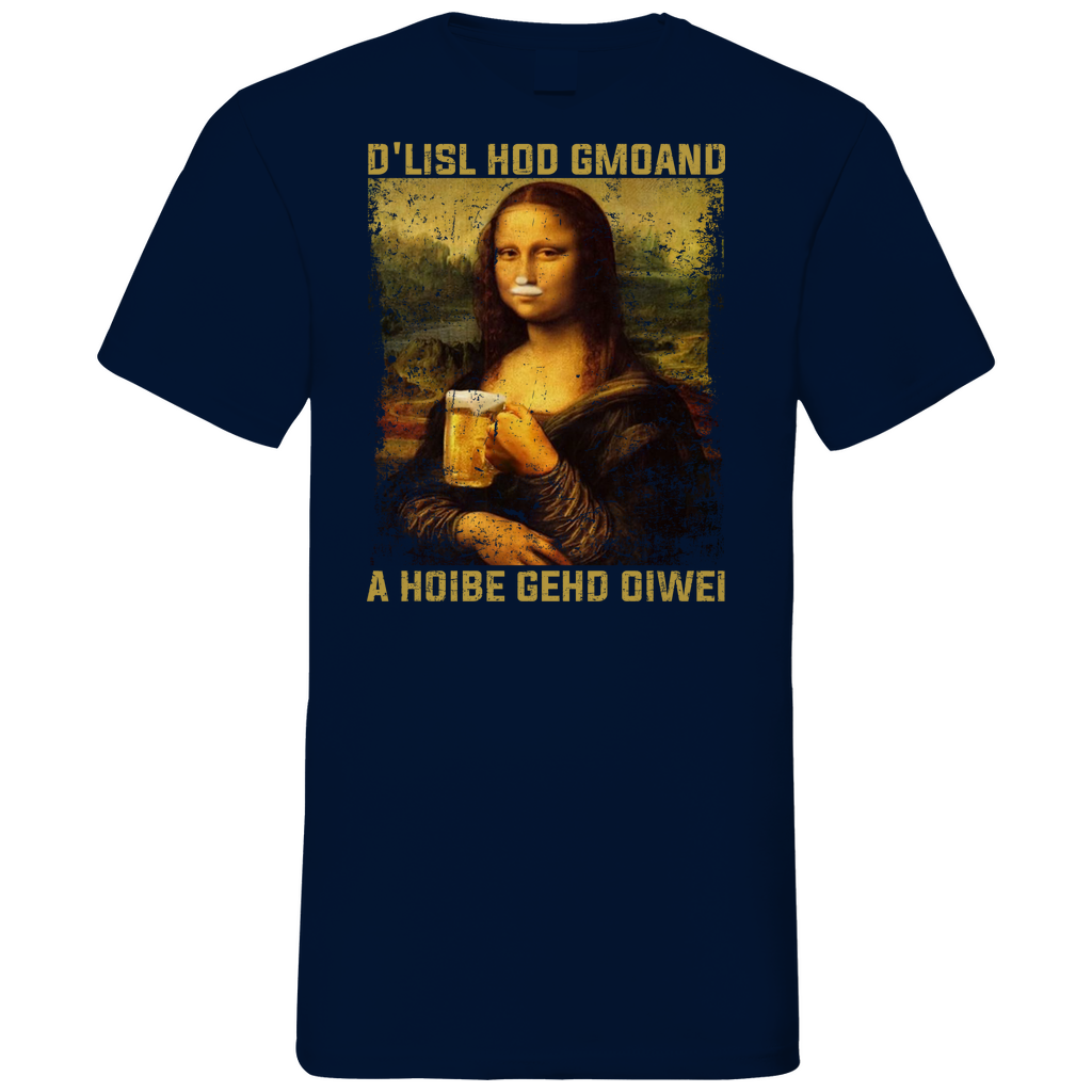 D´Lisl hod gmoand a Hoibe gehd oiwei - Herren V-Neck Shirt Navy
