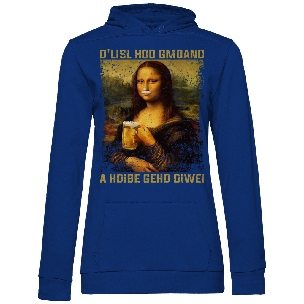 D´Lisl hod gmoand a Hoibe gehd oiwei - Damen Hoodie Royal