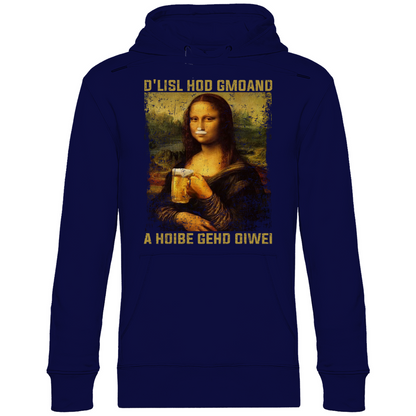D´Lisl hod gmoand a Hoibe gehd oiwei - Unisex Hoodie Navy Blue