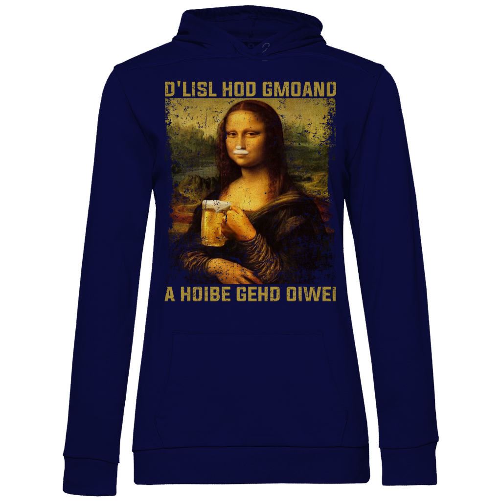 D´Lisl hod gmoand a Hoibe gehd oiwei - Damen Hoodie Navy Blue