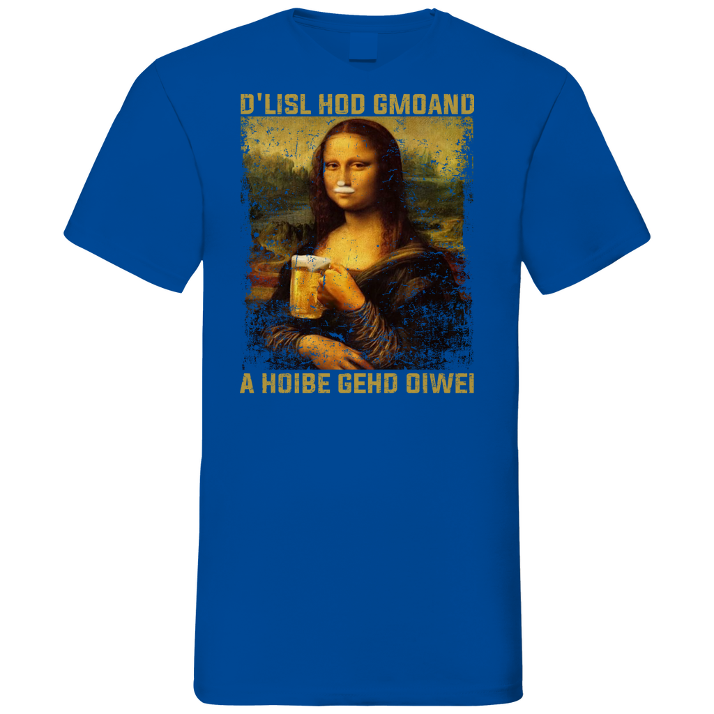 D´Lisl hod gmoand a Hoibe gehd oiwei - Herren V-Neck Shirt Royal Blue