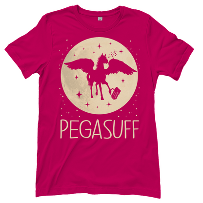 Sorbet Shirt mit Mond Prinzessin Pegasuff Design witzig für Damen Party, Frontansicht
