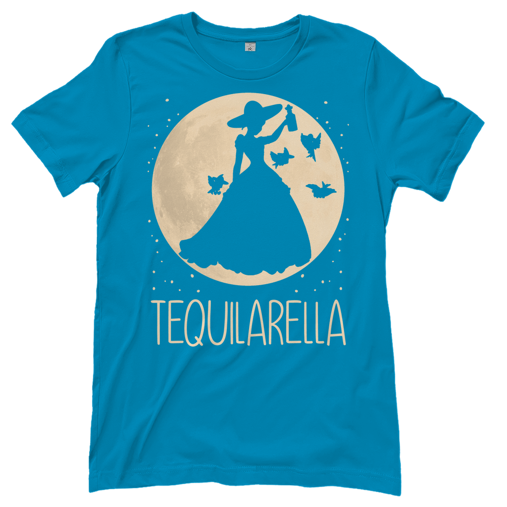 Atoll Mond Prinzessin Shirt TEQUILARELLA märchenhaft witzig als JGA-Outfit, Frontansicht