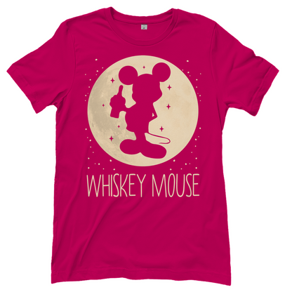 Sorbet rosa Frauen Shirt mit Mond Prinzessin Whiskey Mouse Design humorvoll witzig, Frontansicht