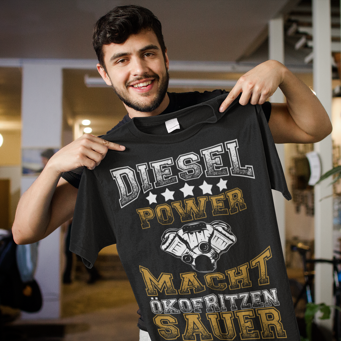 Ökofritzen hassen dieses Shirt Männer – Diesel Power Statement für echte Kerle