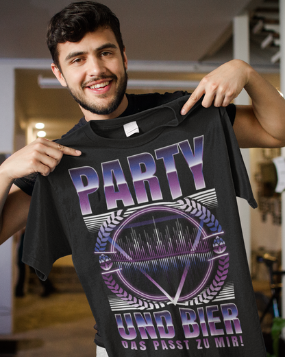 Festival T-Shirt für Herren – Party und Bier das passt zu mir – Club Design