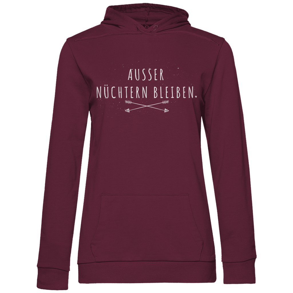 Ausser nüchtern bleiben - Damen Hoodie Wine