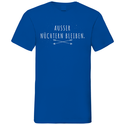 Ausser nüchtern bleiben - Herren V-Neck Shirt Royal Blue