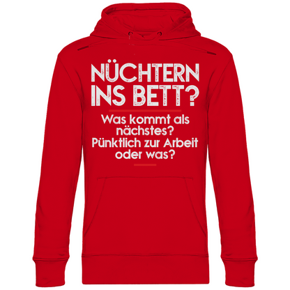 Nüchtern ins Bett? - Unisex Hoodie Red