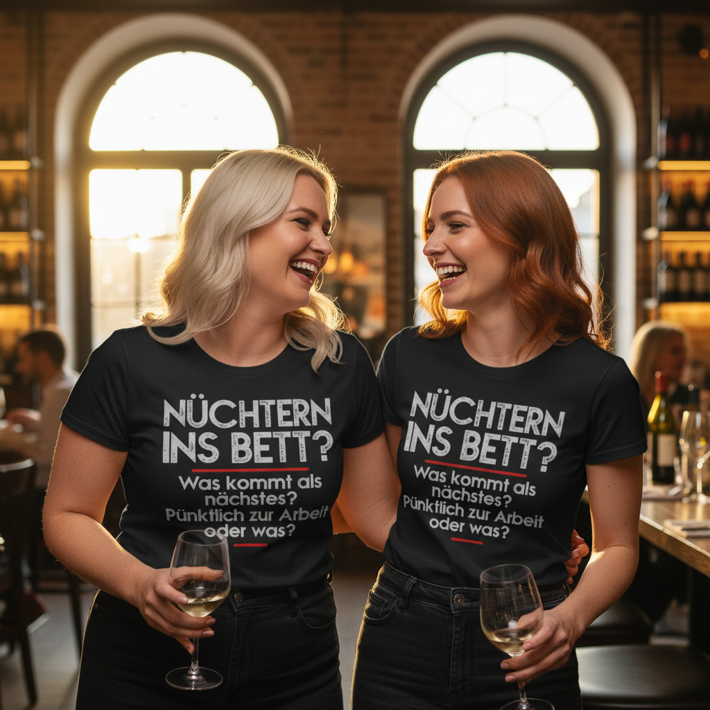 Nüchtern ins Bett? - Damenshirt