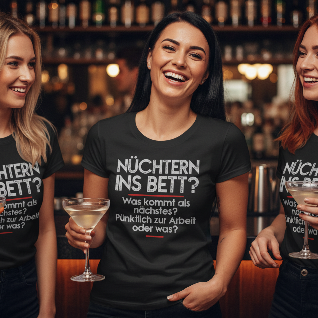 Nüchtern ins Bett? - Damenshirt