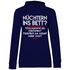 Nüchtern ins Bett? - Damen Hoodie Navy Blue