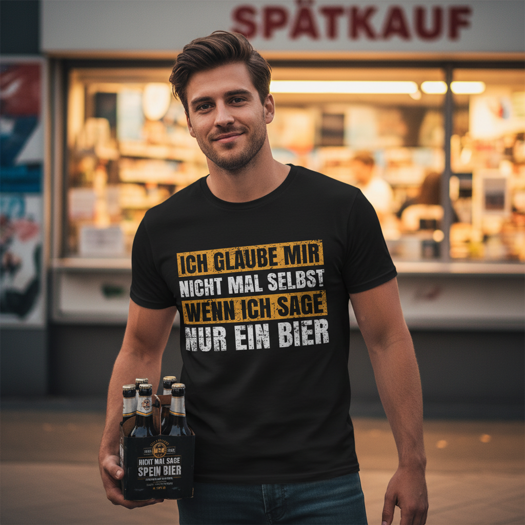 Ich glaube mir nicht mal selbst wenn ich sage nur ein Bier - Herren Shirt