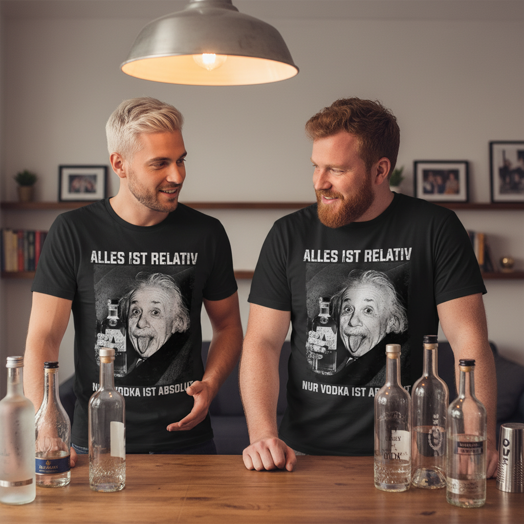 Alles ist Relativ nur Vodka ist Absolut Albert Einstein - Herren Shirt