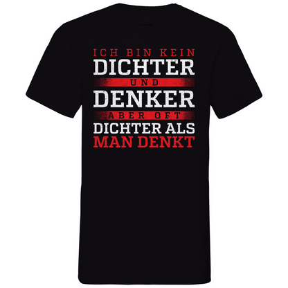 Oft dichter als man denkt - Herren V-Neck Shirt Black