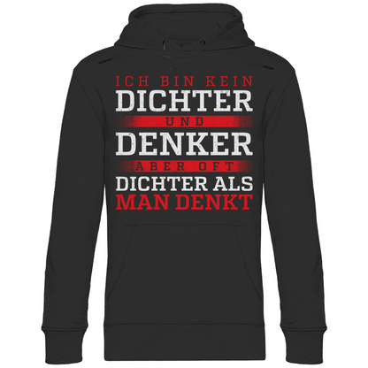 Oft dichter als man denkt - Unisex Hoodie Black